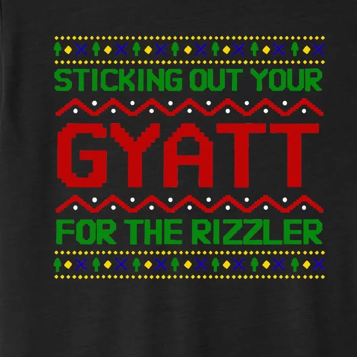 Sticking Out Your Gyatt For The Rizzler Christmas Irony Meme ChromaSoft Performance T-Shirt