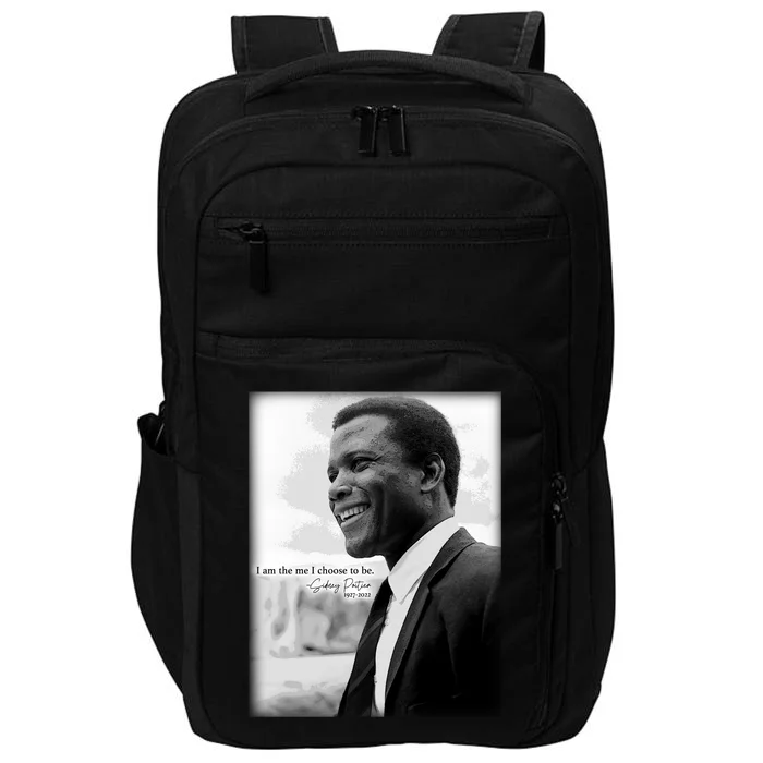 Sidney Poitier 1927 2022 Tribute Quote I Am The Me I Choose To Be Impact Tech Backpack