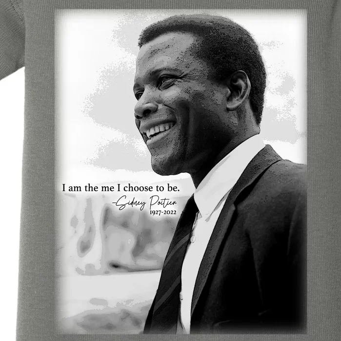 Sidney Poitier 1927 2022 Tribute Quote I Am The Me I Choose To Be Baby Bodysuit