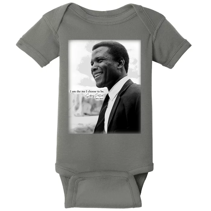 Sidney Poitier 1927 2022 Tribute Quote I Am The Me I Choose To Be Baby Bodysuit