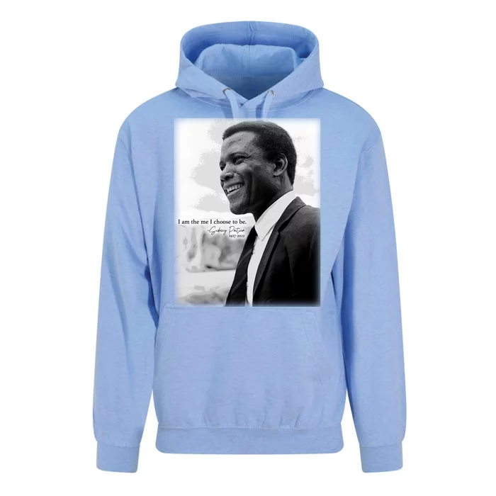 Sidney Poitier 1927 2022 Tribute Quote I Am The Me I Choose To Be Unisex Surf Hoodie