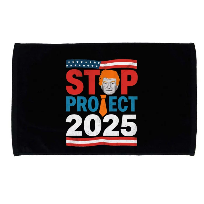 Stop Project 2025 Flag Usa Microfiber Hand Towel