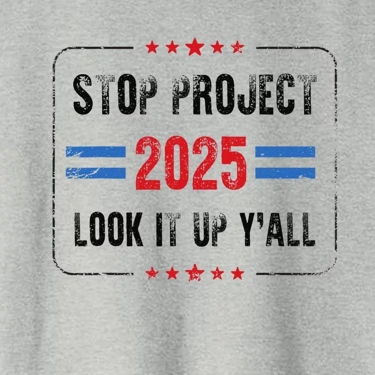 Stop Project 2025 Pro Democracy Anti Trump Election 2024 Women's Crop Top Tee