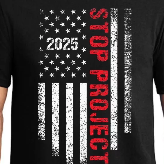 Stop Project 2025 Flag Usa Election 2024 American Flag Cool Pajama Set