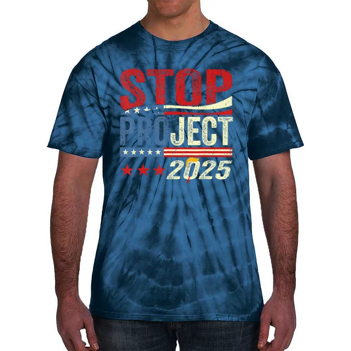 Stop Project 2025 Flag Usa Tie-Dye T-Shirt