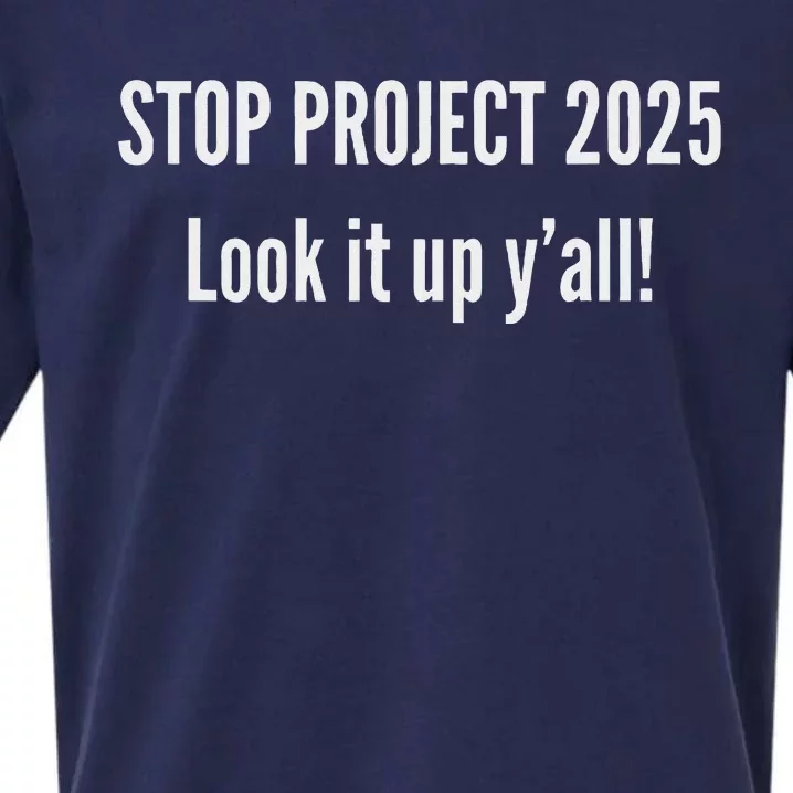 Stop Project 2025 Anti Trump Election Design Sueded Cloud Jersey T-Shirt