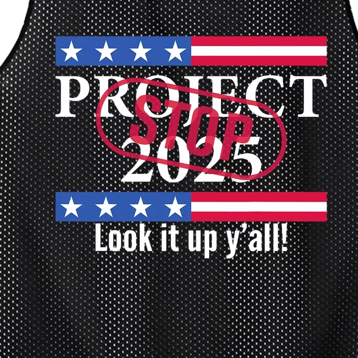 Stop Project 2025 Look It Up Y’All Anti Trump Mesh Reversible Basketball Jersey Tank