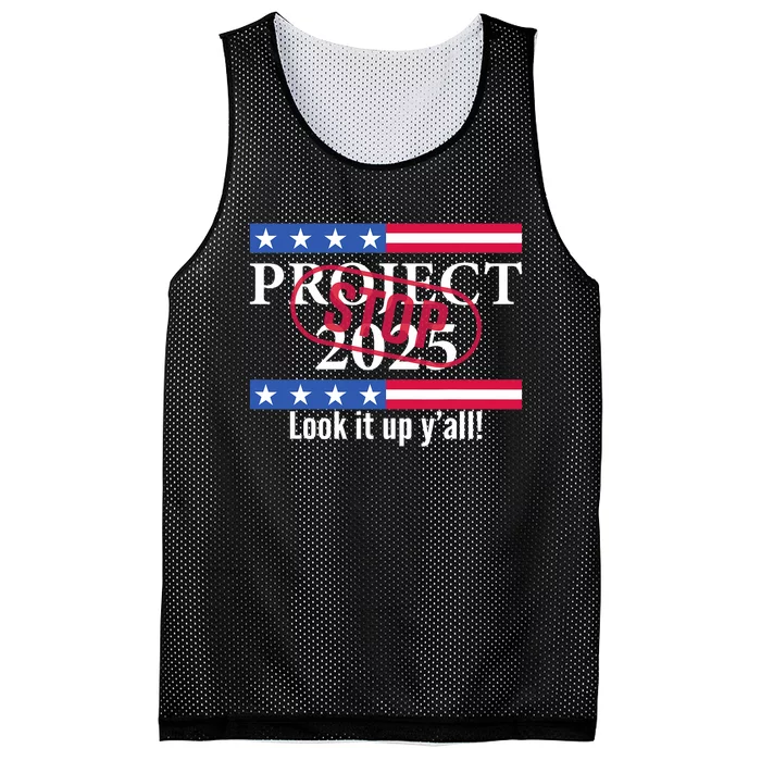 Stop Project 2025 Look It Up Y’All Anti Trump Mesh Reversible Basketball Jersey Tank