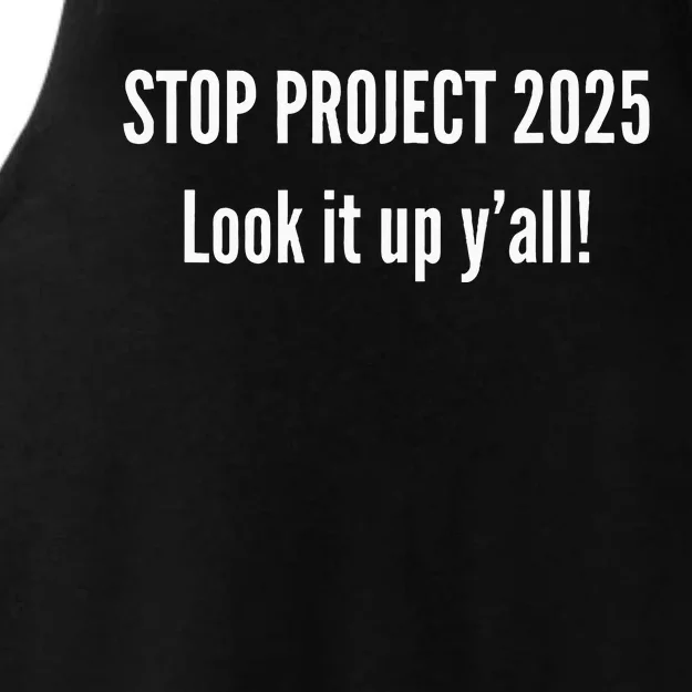 Stop Project 2025 Look It Up Y’All Ladies Tri-Blend Wicking Tank