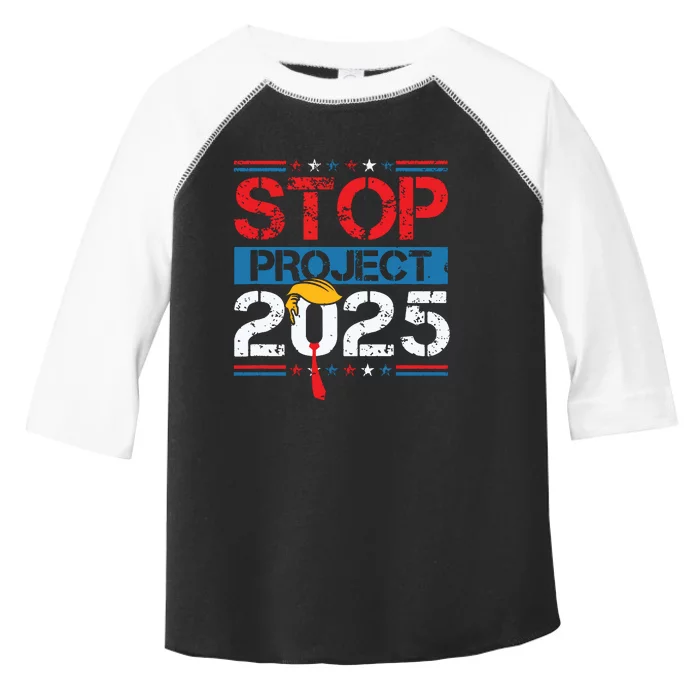 Stop Project 2025 Trumps Project Anti Trump Toddler Fine Jersey T-Shirt