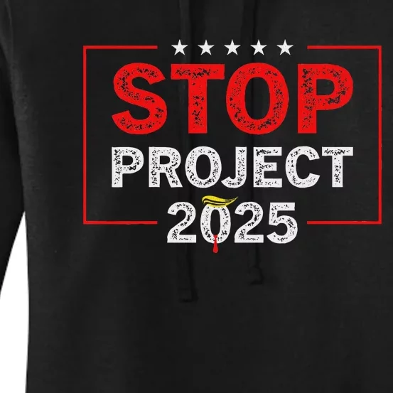 Stop Project 2025 Usa Flag Election 2024 Design Women's Pullover Hoodie