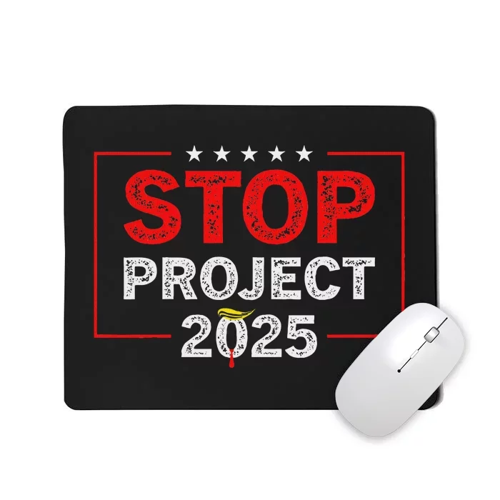 Stop Project 2025 Usa Flag Election 2024 Design Mousepad