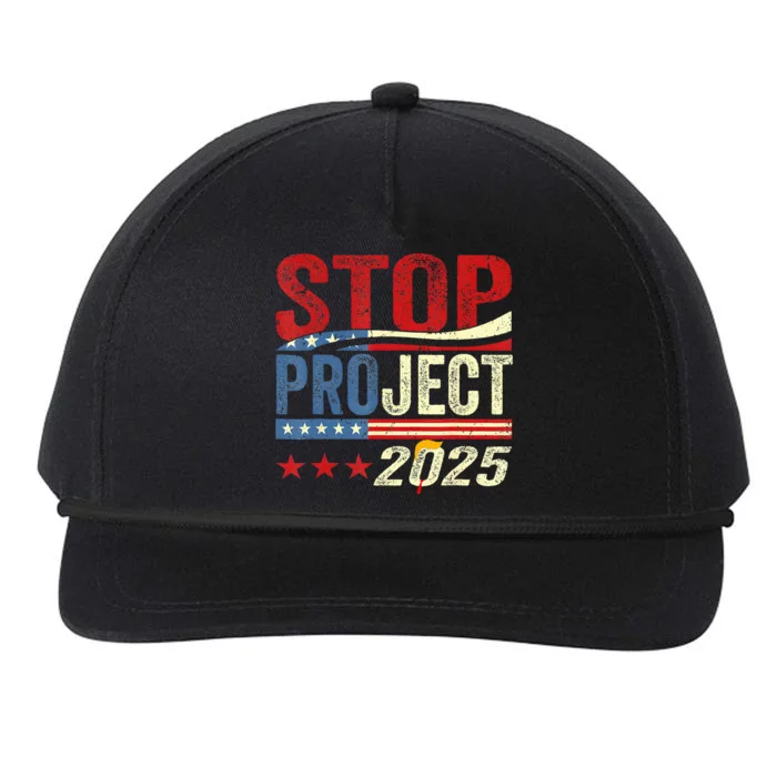 Stop Project 2025 Flag Usa Snapback Five-Panel Rope Hat