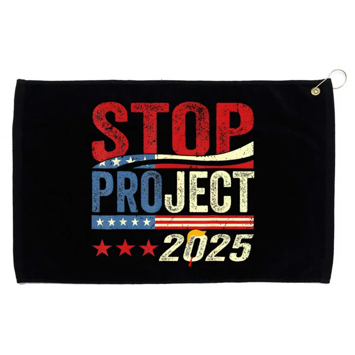 Stop Project 2025 Flag Usa Grommeted Golf Towel