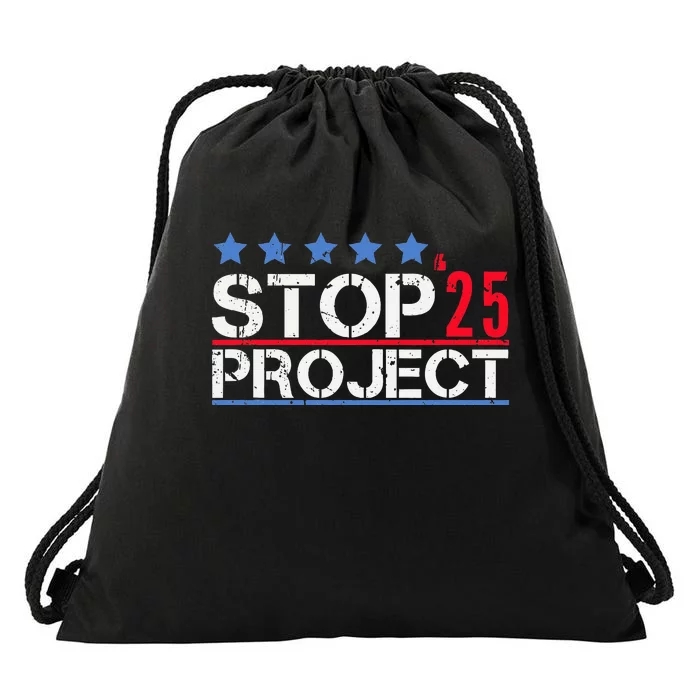 Stop Project 2025 Drawstring Bag