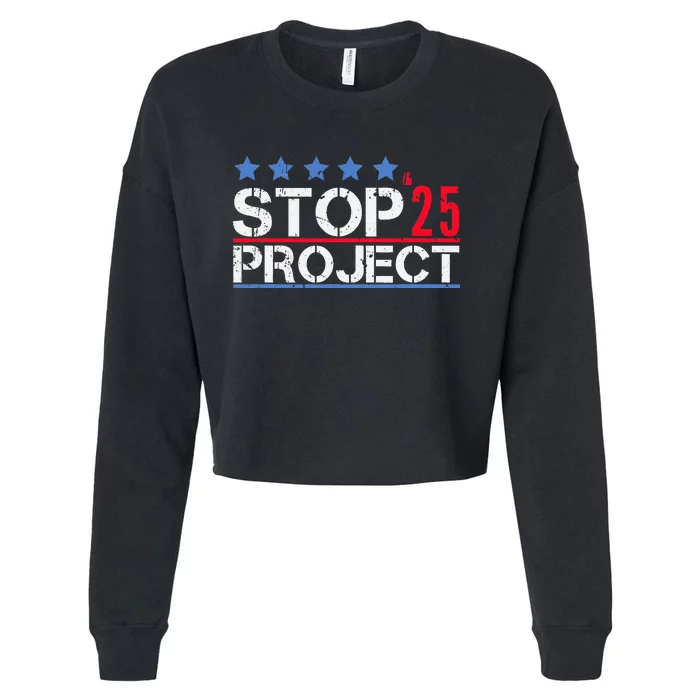 Stop Project 2025 Cropped Pullover Crew