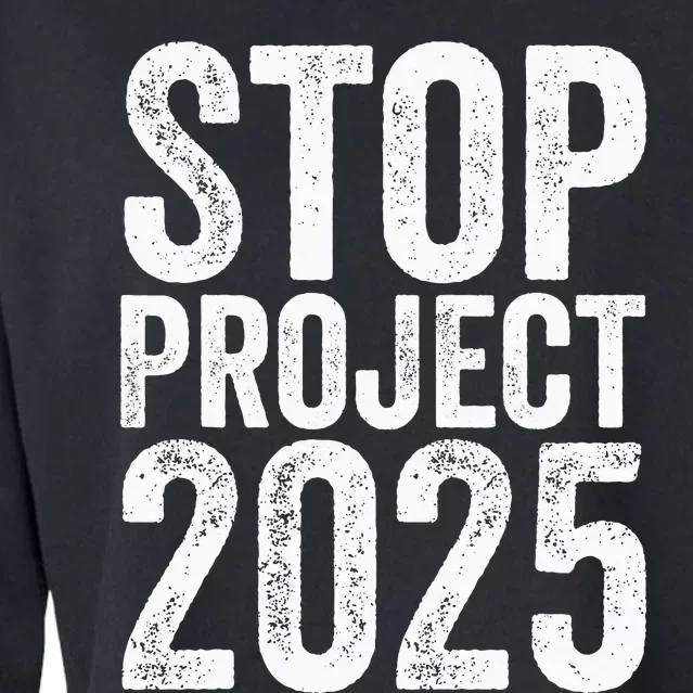 Stop Project 2025 Cropped Pullover Crew