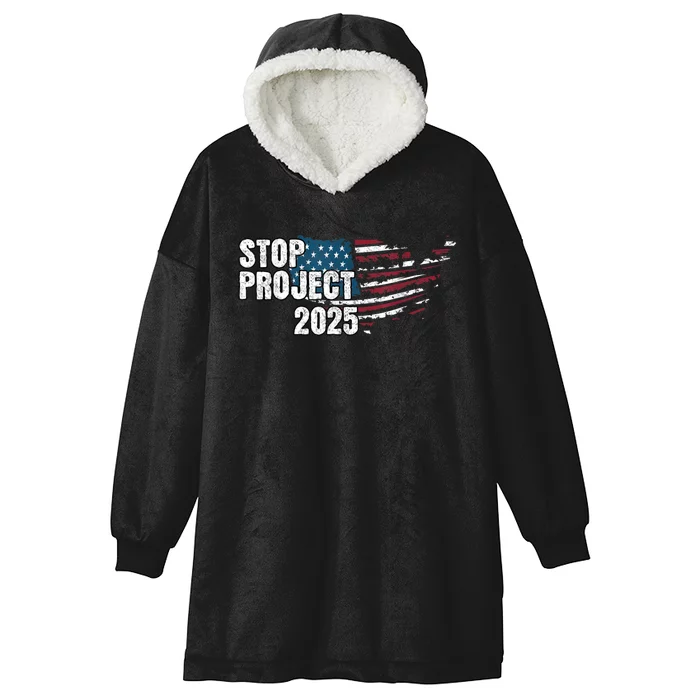 Stop Project 2025 Anti Trump Hooded Wearable Blanket