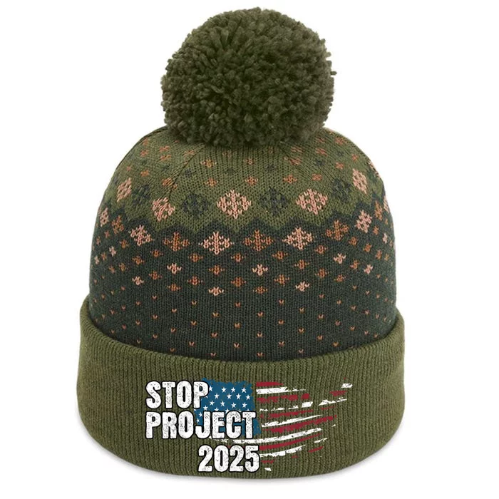 Stop Project 2025 Anti Trump The Baniff Cuffed Pom Beanie