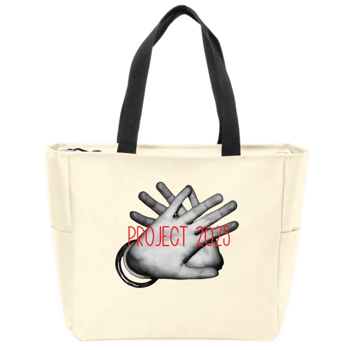 Stop Project 2025 Fight Facism Say No To The Extreme Agenda Zip Tote Bag