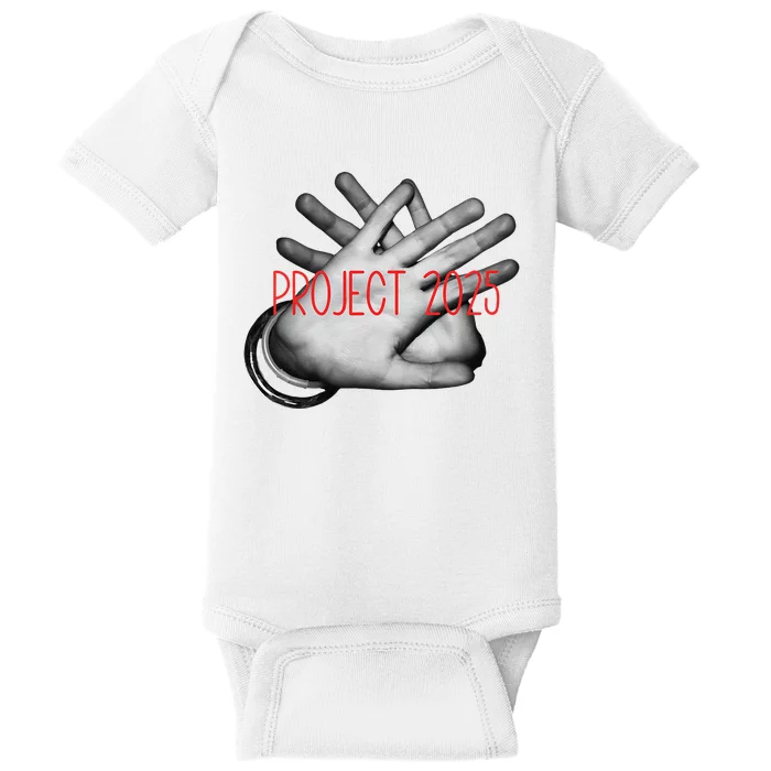 Stop Project 2025 Fight Facism Say No To The Extreme Agenda Baby Bodysuit