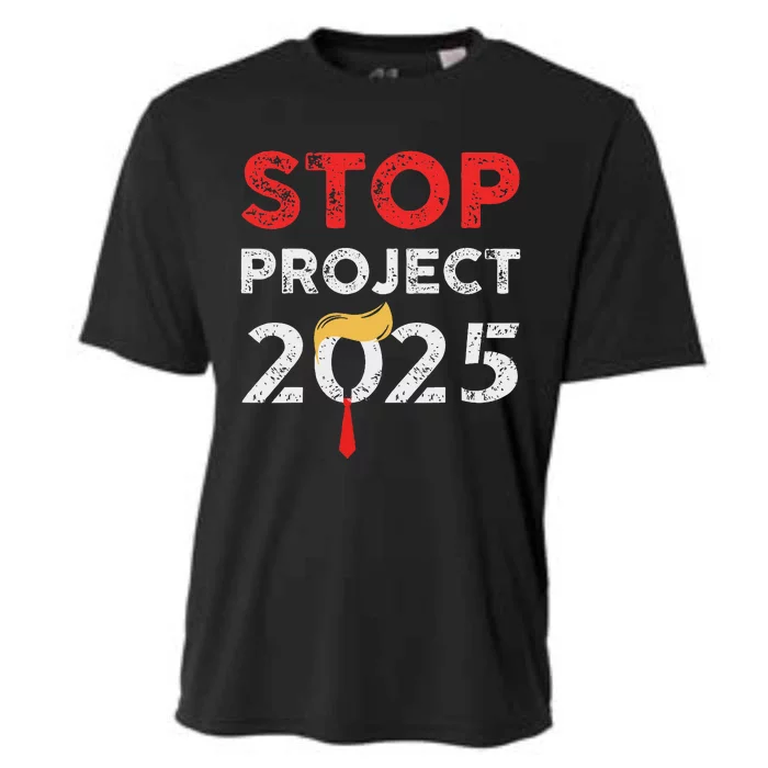 Stop Project 2025 Anti Trump Bold Design Cooling Performance Crew T-Shirt