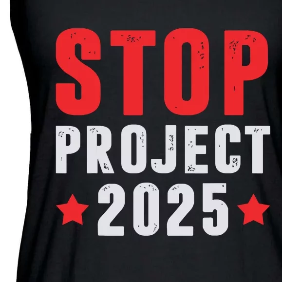 Stop Project 2025 Trumps Project Anti Trump Ladies Essential Flowy Tank