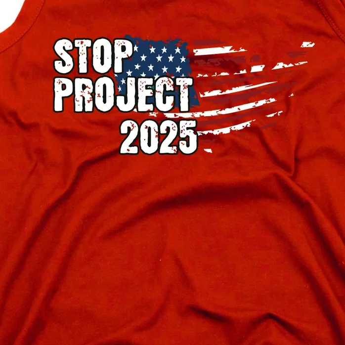 Stop Project 2025 American Flag Tank Top