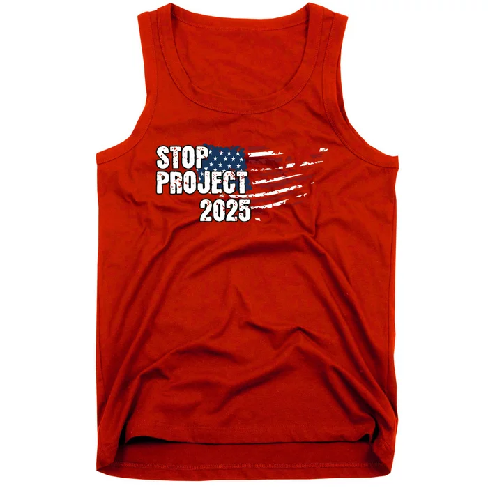 Stop Project 2025 American Flag Tank Top