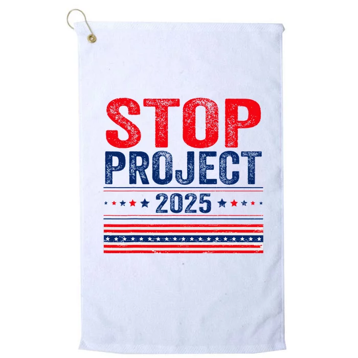 Stop Project 2025 Flag Usa Platinum Collection Golf Towel