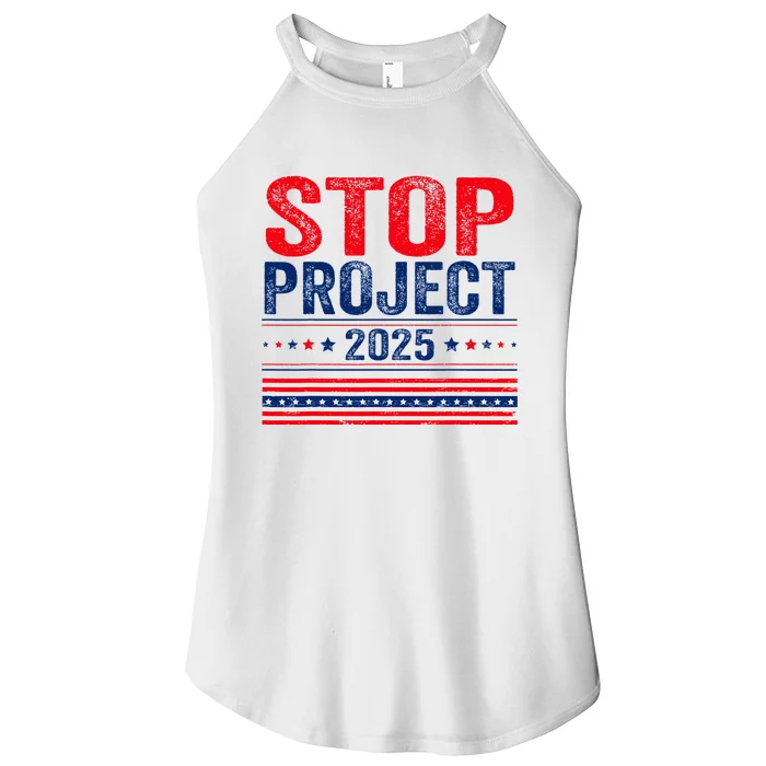 Stop Project 2025 Flag Usa Women’s Perfect Tri Rocker Tank