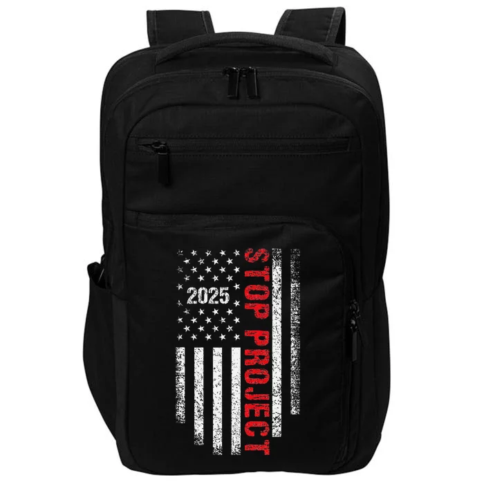 Stop Project 2025 American Flag Election 2024 Impact Tech Backpack