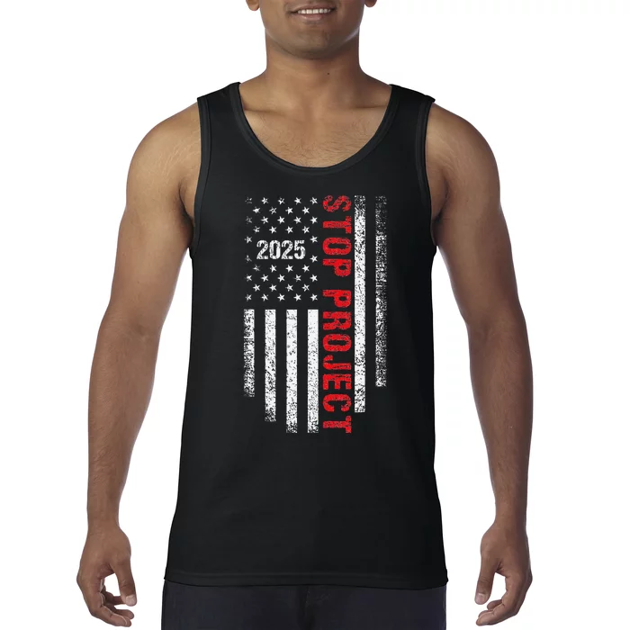 Stop Project 2025 American Flag Election 2024 Tank Top