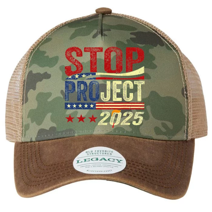 Stop Project 2025 Usa Flag Legacy Tie Dye Trucker Hat