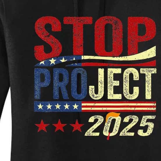 Stop Project 2025 Usa Flag Women's Pullover Hoodie