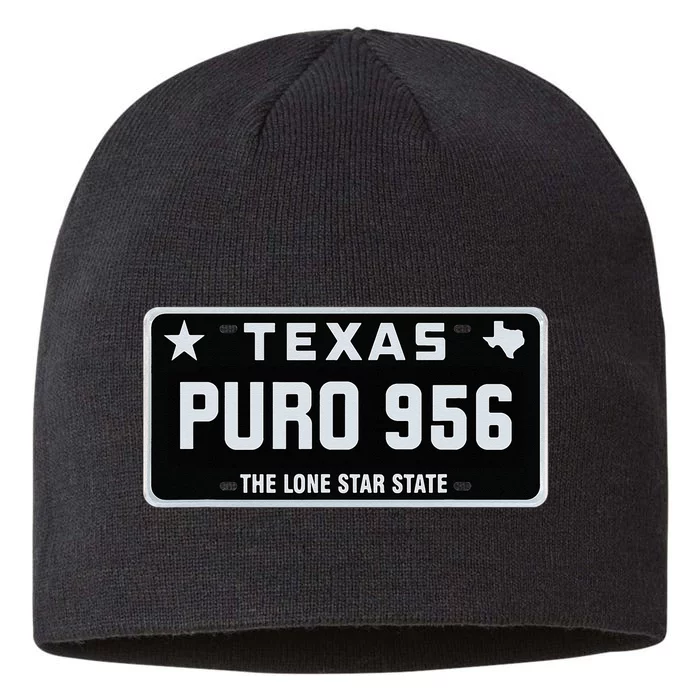 Simple “PURO 956” Texas License Plate Graphic 8 1/2in Sustainable Knit Beanie