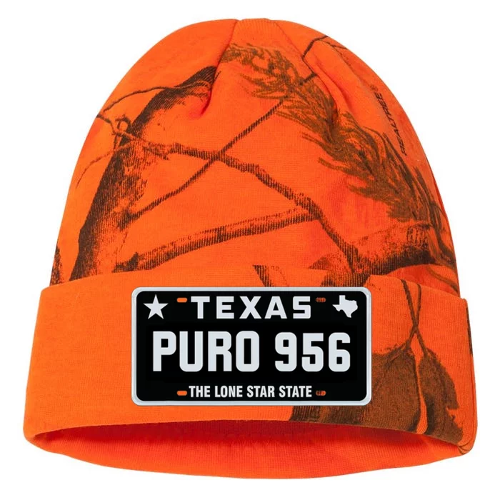 Simple “PURO 956” Texas License Plate Graphic Kati - 12in Camo Beanie