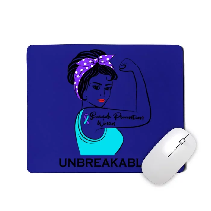 Suicide Prevention Awareness Warrior Unbreakable Gift Mousepad