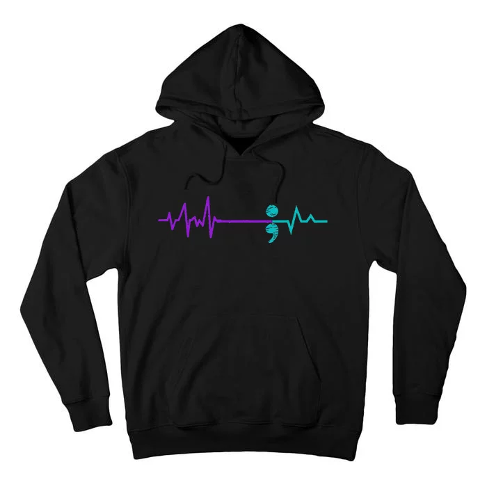 Suicide Prevention Awareness Semicolon Stay Tall Hoodie