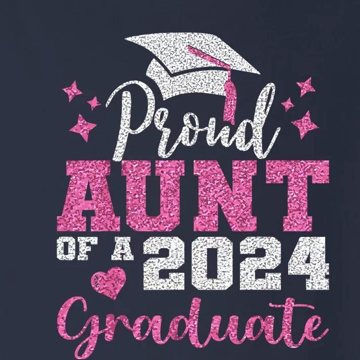 Super Proud Aunt Of 2024 Graduate Awesome Family College Toddler Long Sleeve Shirt