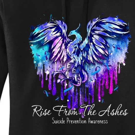 Suicide Prevention Awareness Phoenix Rise From The Ashes Women's Pullover Hoodie