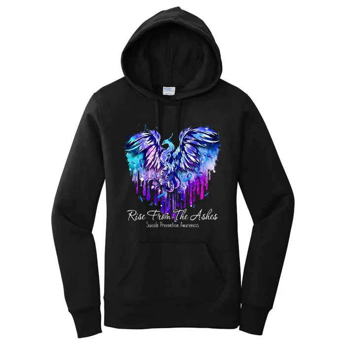 Suicide Prevention Awareness Phoenix Rise From The Ashes Women's Pullover Hoodie