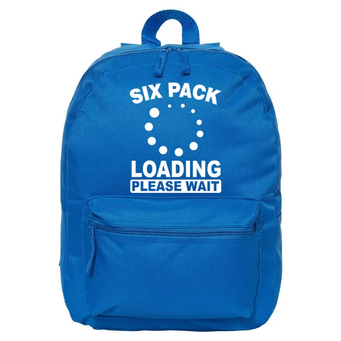 Six Pack Abs Loading Please Waigift Funny Gym Workout Gift 16 in Basic Backpack