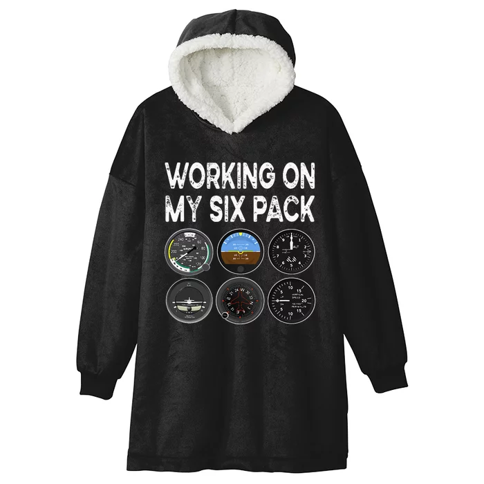 Six Pack Accessorie Pilot Aviation Flying Airplane Hooded Wearable Blanket