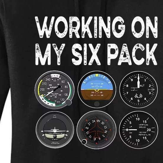 Six Pack Accessorie Pilot Aviation Flying Airplane Women's Pullover Hoodie