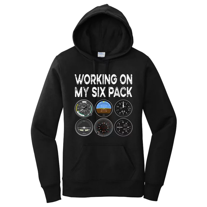 Six Pack Accessorie Pilot Aviation Flying Airplane Women's Pullover Hoodie