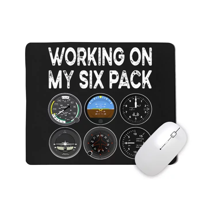 Six Pack Accessorie Pilot Aviation Flying Airplane Mousepad