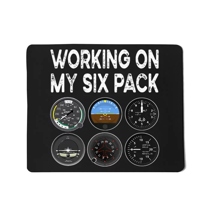 Six Pack Accessorie Pilot Aviation Flying Airplane Mousepad