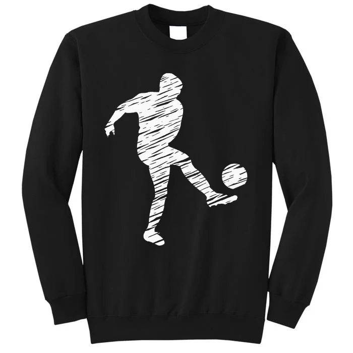 Soccer Player And Soccer Fan Motif Vintage Sweatshirt