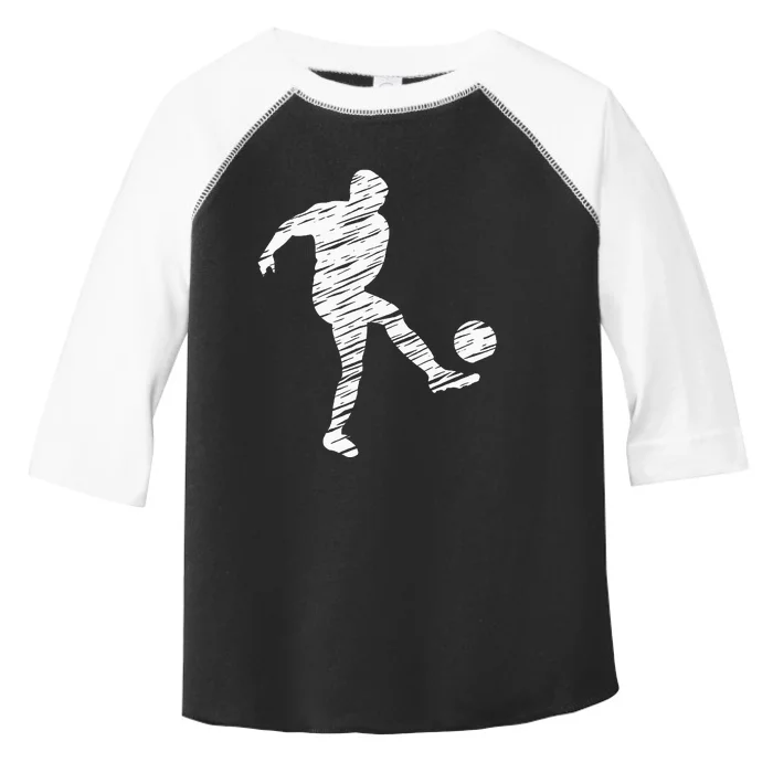 Soccer Player And Soccer Fan Motif Vintage Toddler Fine Jersey T-Shirt